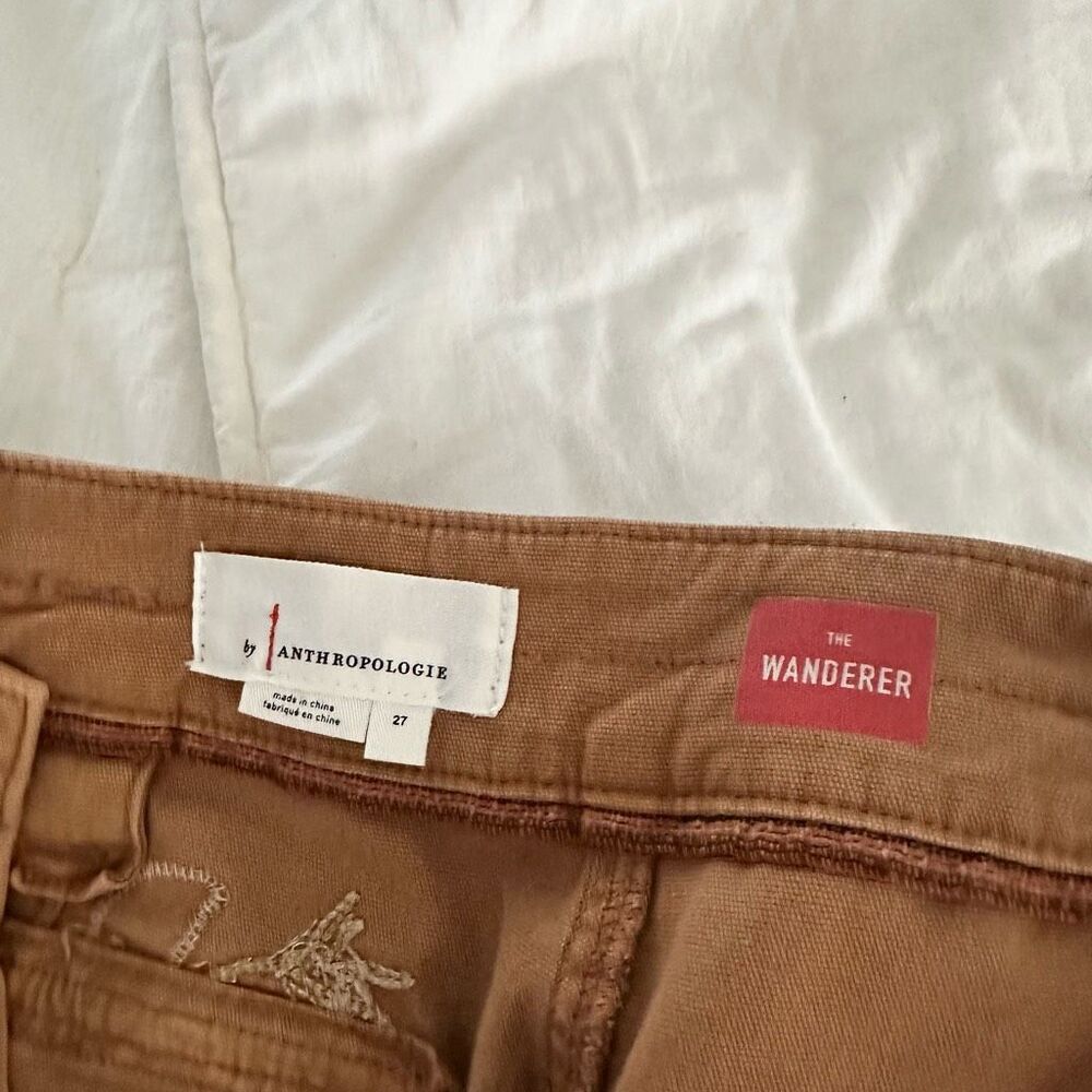 Anthropologie Women’s Terra Cotta 27 The Wanderer Embroidered Utility Pant NWT - Picture 5 of 8